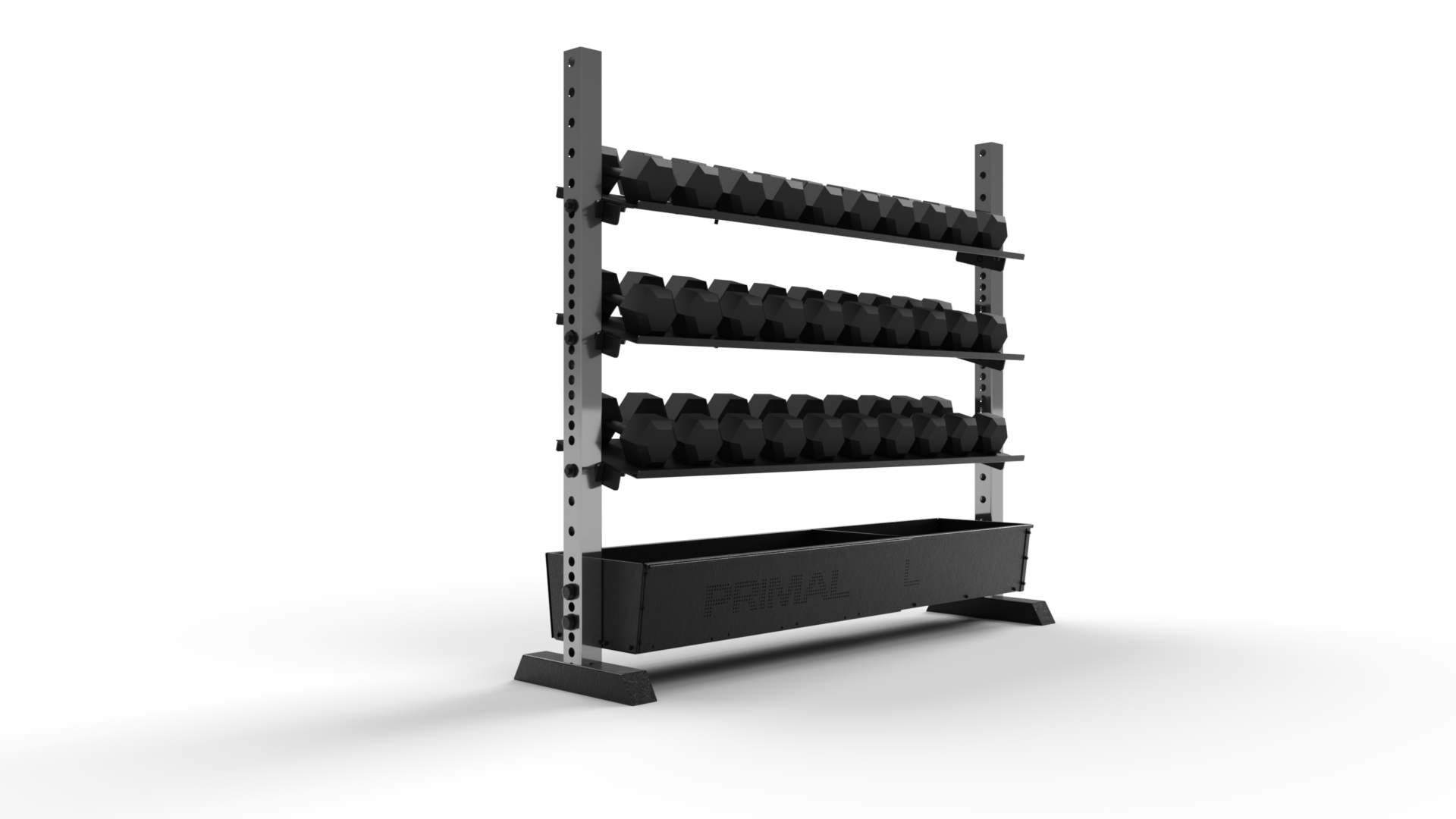 Storage configuration, front view